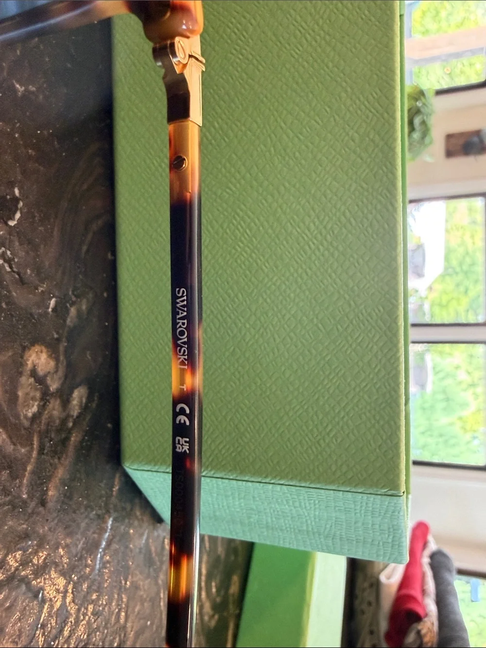 Swarovski Tortoiseshell Sunglasses with crystal accents